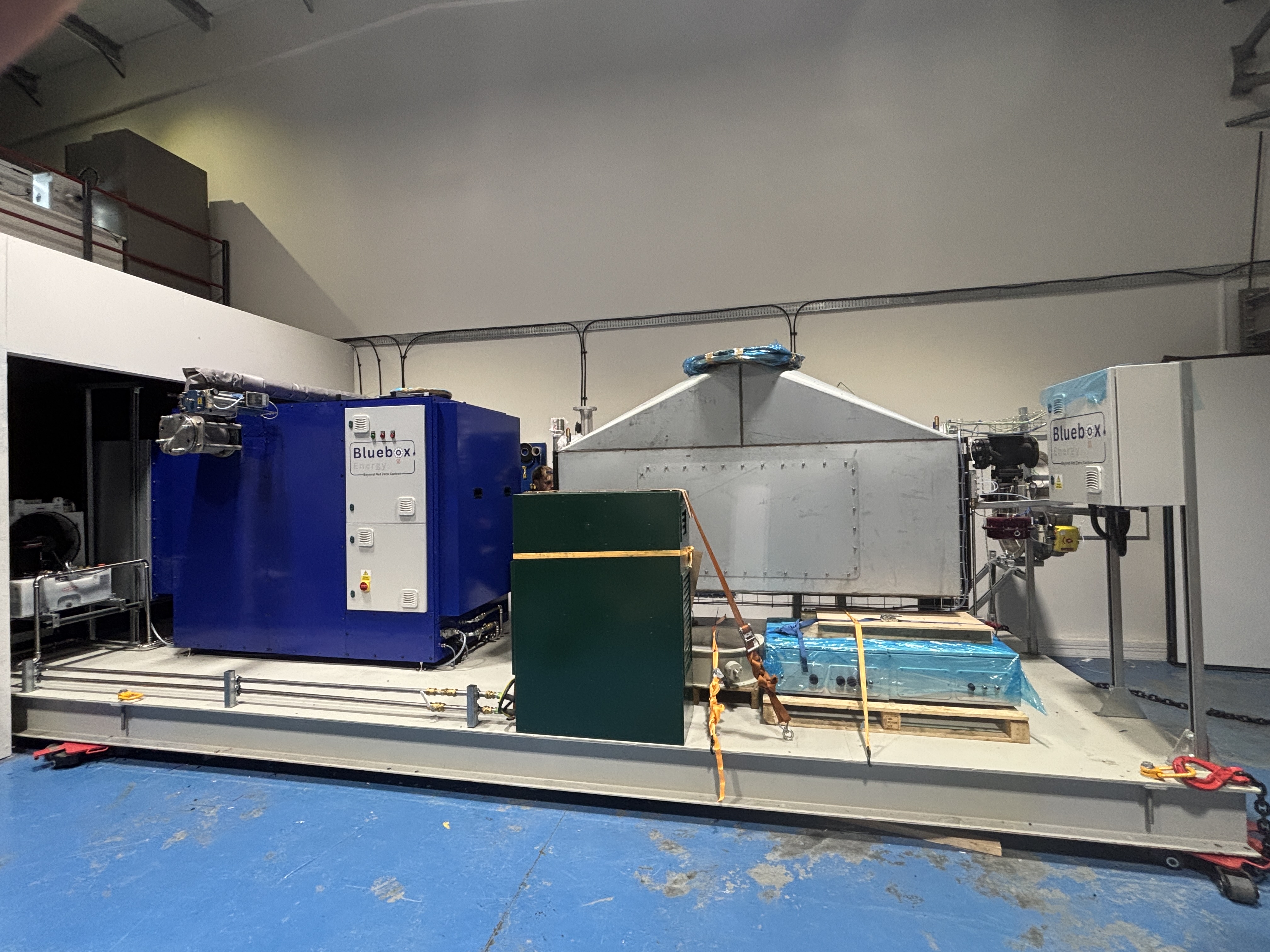Bluebox equipment during installation at Taylors Farm